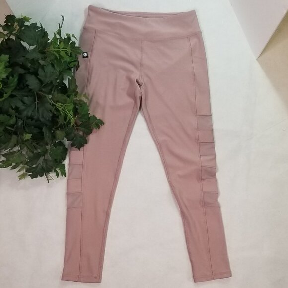 X by Gottex Blocked Mesh Leggings Dusty Pink - Picture 2 of 8